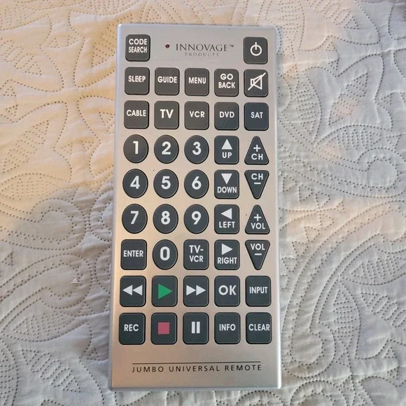 Innovage Universal Jumbo Large Button TV Remote Control‎ Tested & Works
