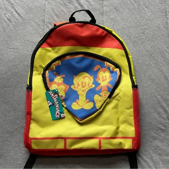 NWT‎ Animaniacs Large Backpack- Red and Yellow