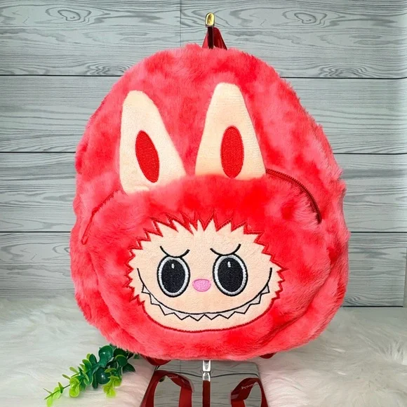 Red/Pink‎ Labubu Plush Backpack