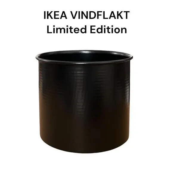 IKEA VINDFLAKT VINDFLÄKT Black Vase Pot 8 