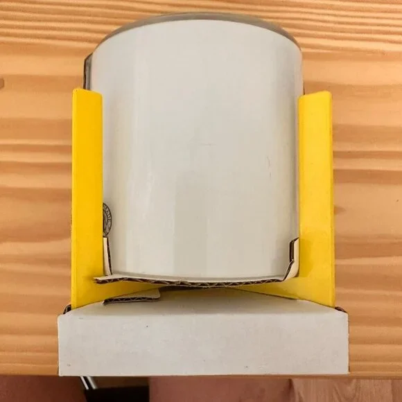 Ikea Köpglad Tea Light Candle Holder Lantern White‎ Glass with Yellow Base 4