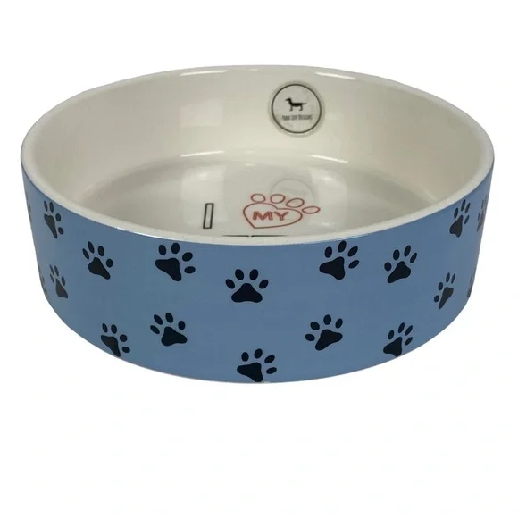 Park Life Designs Blue Black Paw Prints 6.5