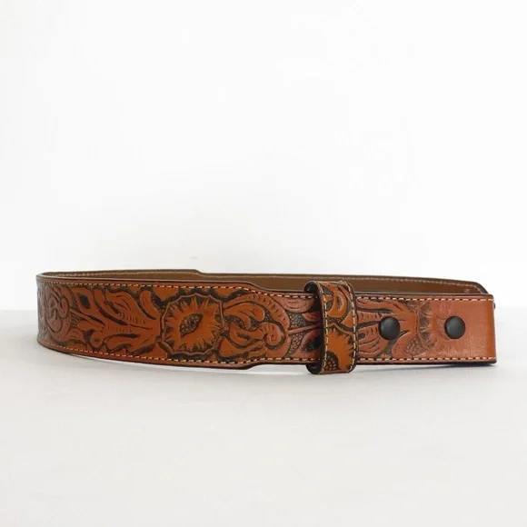 PINTLAR Western embossed Genuine Leather Belt Childrens size 20