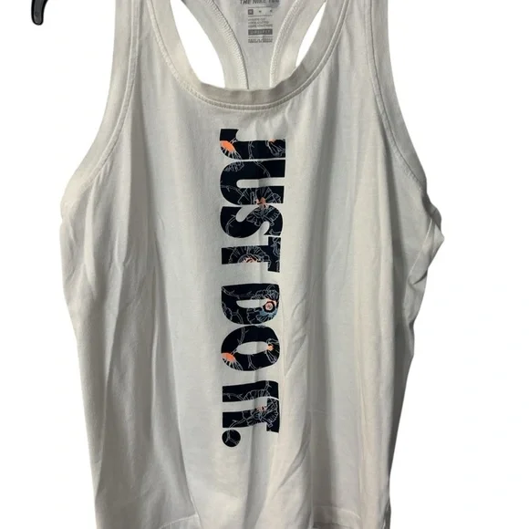 Nike White Tank Top with Graphic Print