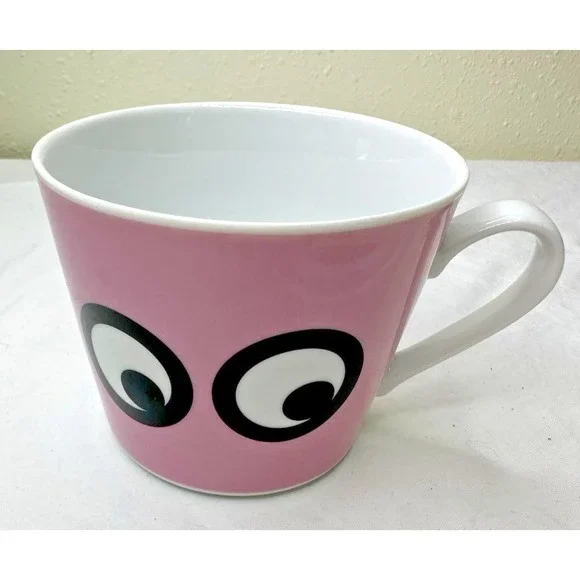 IKEA Walter Van Beirendonck Mug Pink Eyes Ceramic Made Poland RARE