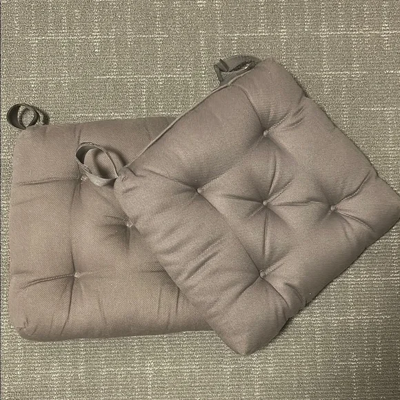 Plush Gray Seat Cushions- IKEA