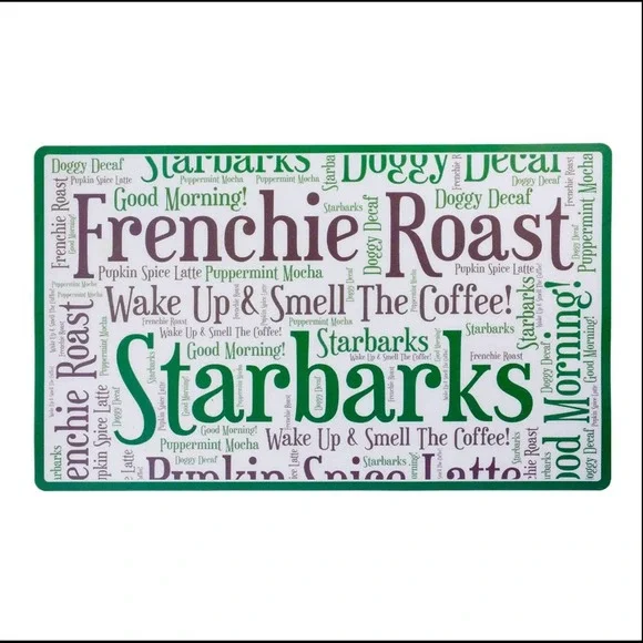 Starbarks Frenchie Roast Placemat 11.5” x 19.0” x 0.08” NEW