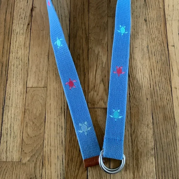 Vineyard Vines Embroidered Cotton Belt Turtles Boys XLarge