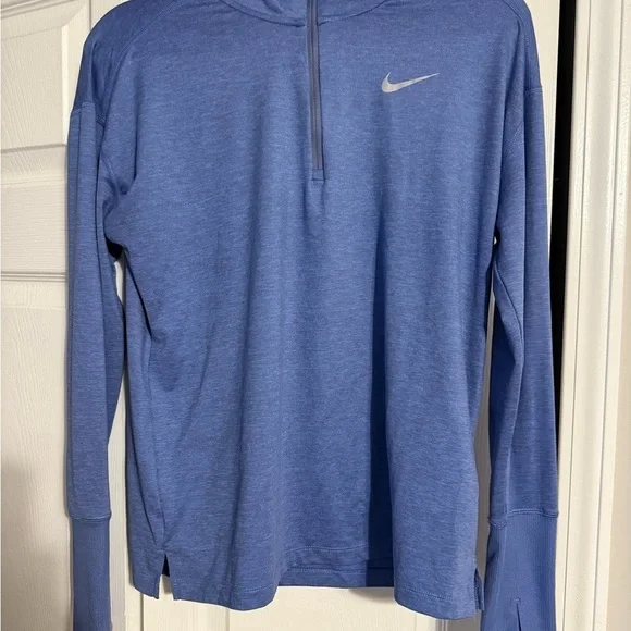 Nike Running Blue Long Sleeve Dri Fit w/Thumb Holes Top