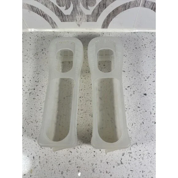 2 X Silicone Skin Case Cover for‎ Nintend Wii Remote (White)