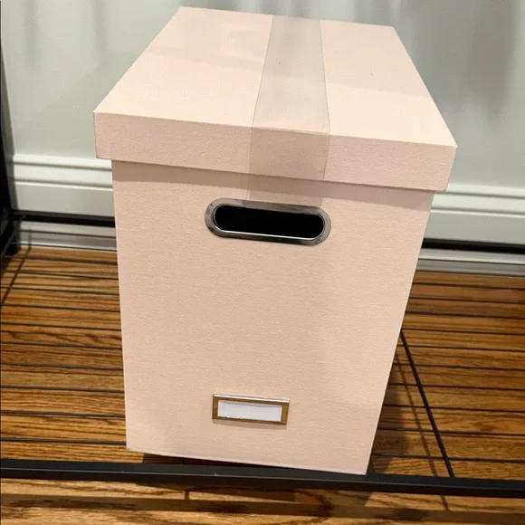 Threshold Pink Storage Filing Box with Lid