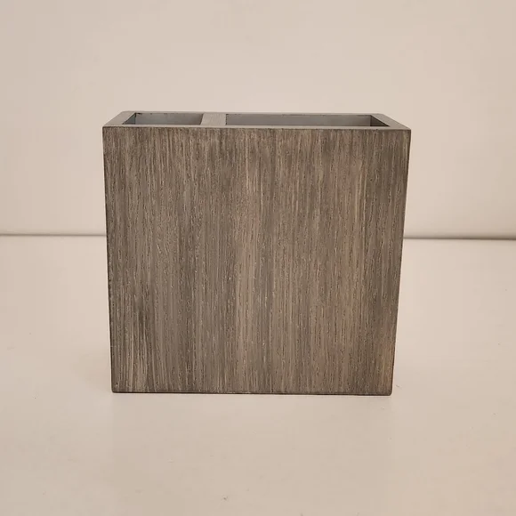 Threshold Grey Wood Tone Toothbrush Holder