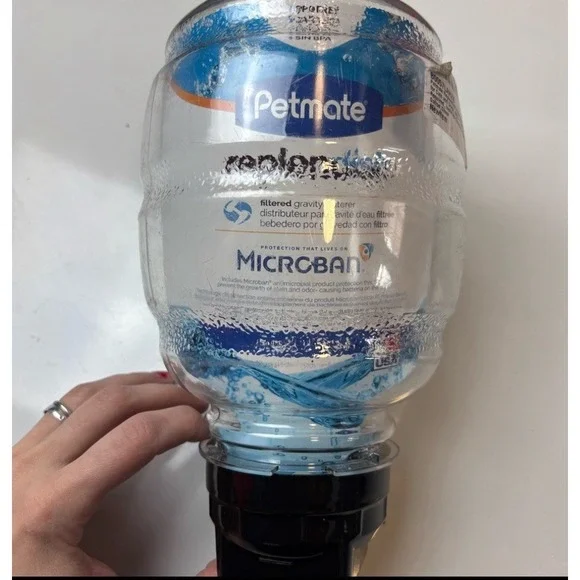 Petmate Replendish Gravity Waterer Replacement Jug With Microban 1/2‎ Gallon