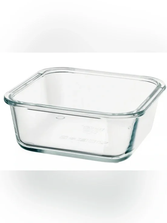 IKEA Glass 5.5 x 5.5 x 2’ deep Rectangle clear Food Bowl