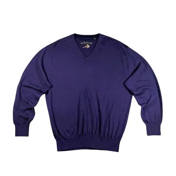 Orvis Merino Wool V-Neck Everyday Sweater - XL
