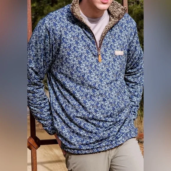USA PALM Reversible Sherpa 1/4 zip sz M-L