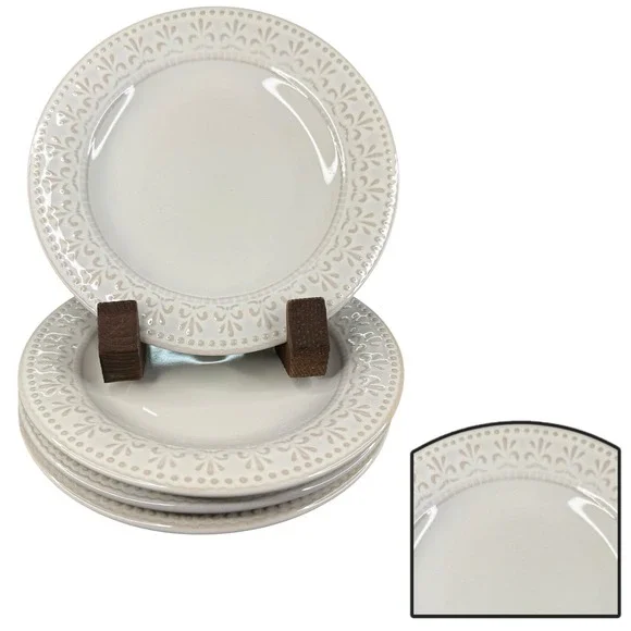 Gibson Embossed Design Salad Plates 8.25