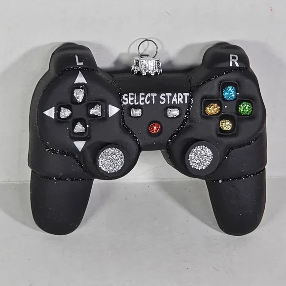 Black Multi-Color Gaming Controller Ornament