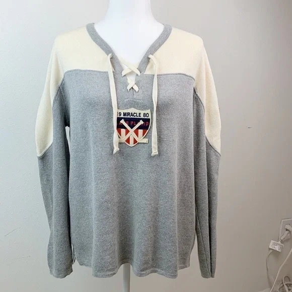 Vintage T. Dalton USA ‘80 Lake Placid hockey cotton V neck jersey unisex sweater
