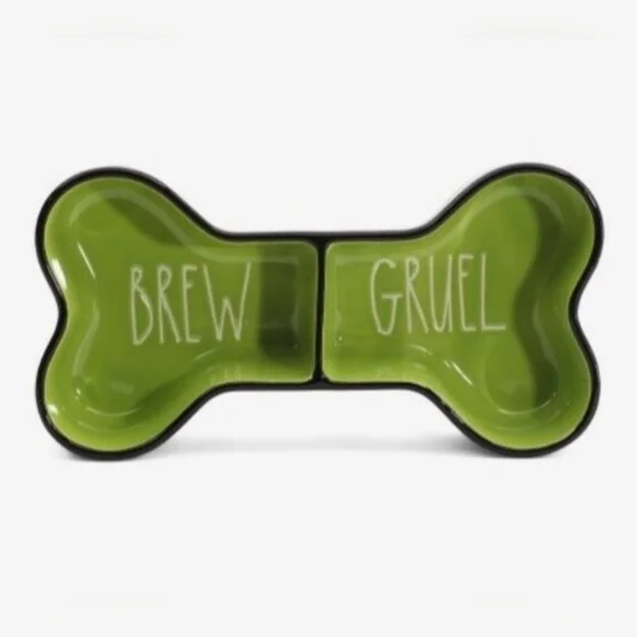 New out of Box! Rae Dunn Brew and Gruel Pet Bowl Dish