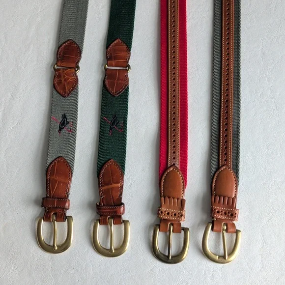 Boys Bundle of 4 Faconnable Golf Belts Sizes 30 and 32