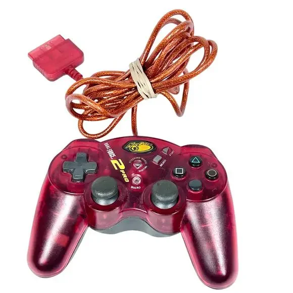 Mad Catz PS2 Dual Force 2 Pro Turbo Controller Red Playstation 2 Wired Working