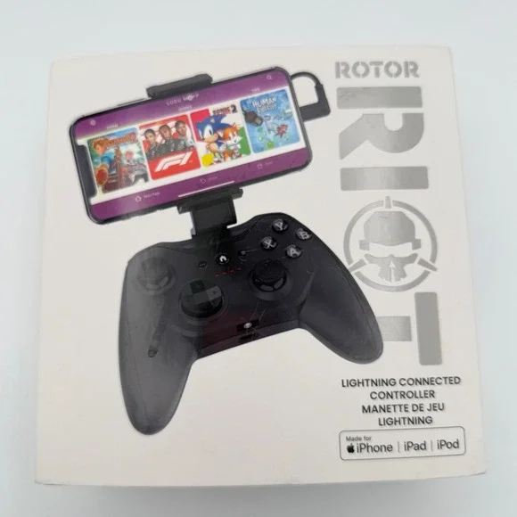 Rotor Riot Lightning Connected Game Controller Black NEW Open Box