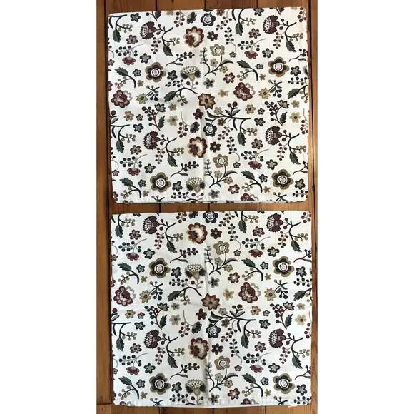 Set Pair 2 IKEA Brunort Multicolor Floral Throw Pillow Cushion Covers Cases 20