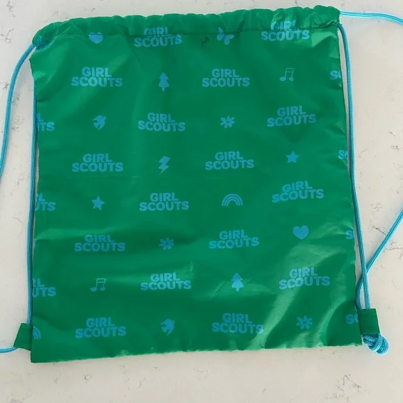 Girl Scouts Green Drawstring Bag‎
