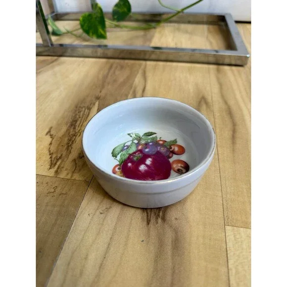 Small Ceramic Bowl with Fruit Design