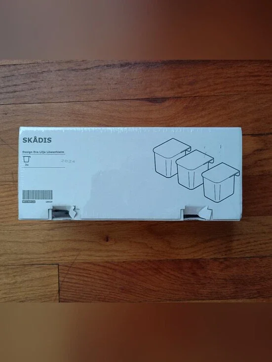 3/$10🌟 NEW Ikea SKÅDIS Clear Wall Mount Storage Box Set Eva Lilja Lowenhielm