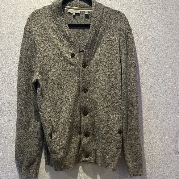 Ted Baker Men's Gray Cardigan Sweater