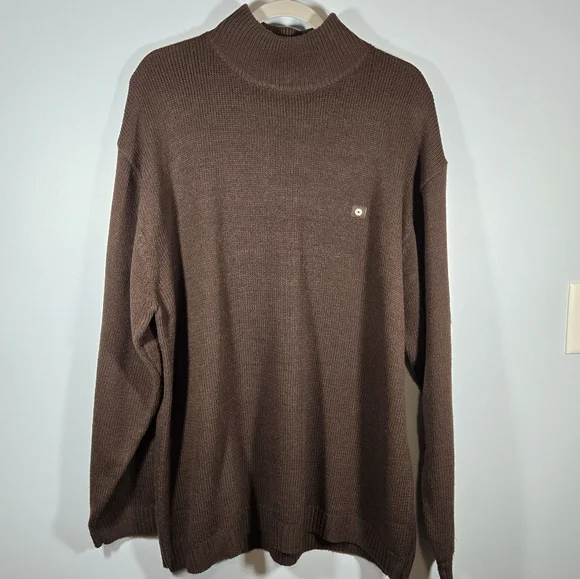 Vintage‎ South Pole Brown Mock Neck Sweater Men’s XL Y2K Streetwear