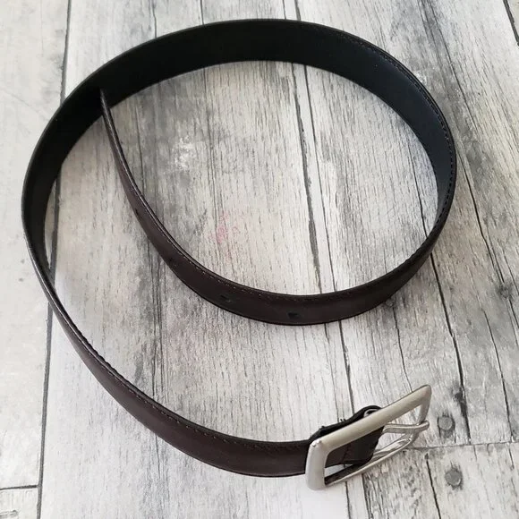 Boys Brown with Sliver Buckle Belt