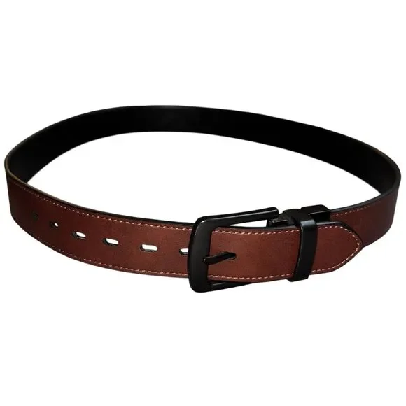 Levi's Boys Reversible Belt Black Brown Imitation Leather Size Large 30 - 32