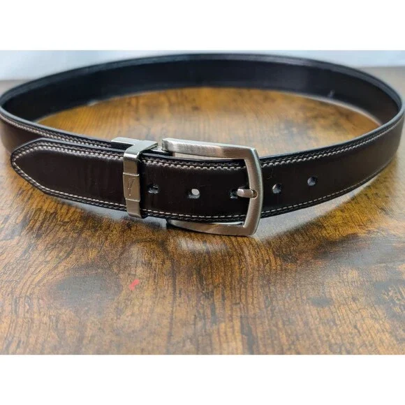 Nautica Genuine Leather Belt Black And Brown Reversible 28