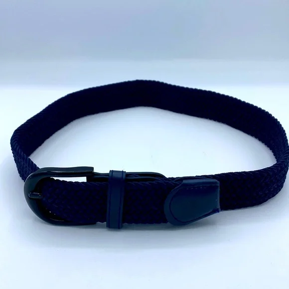 Boys Navy Blue Weave Belt