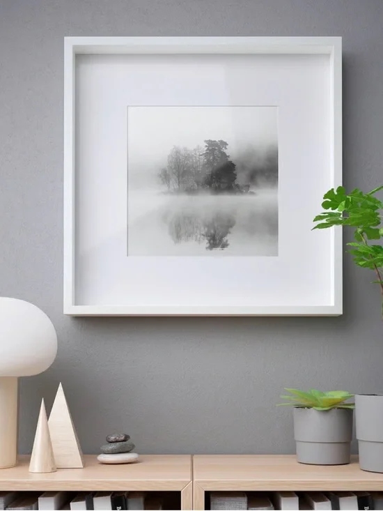 Like new! IKEA RIBBA Minimalist Art/Picture Frames - White - 20.5” x 20.5”