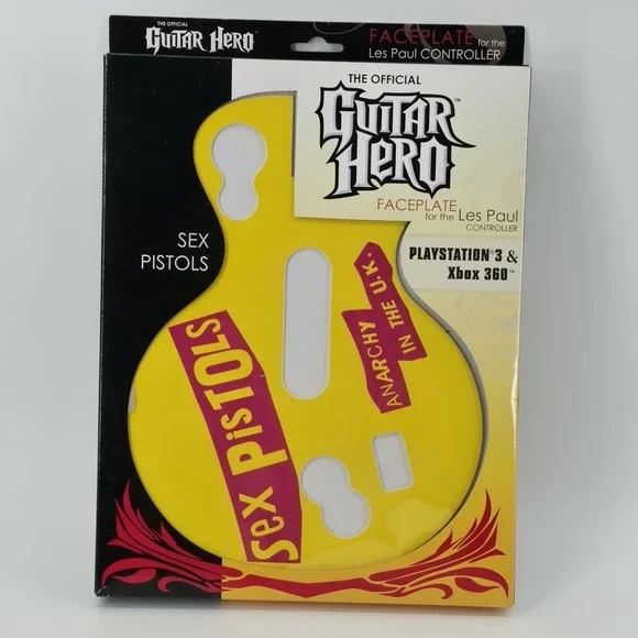 Sex Pistols Official Guitar Hero Faceplate Les Paul Controller NIB Ps3 Xbox 360