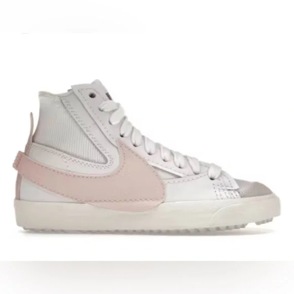 Nike Mid Blazer 77 Jumbo White and Pink High-Top Sneakers