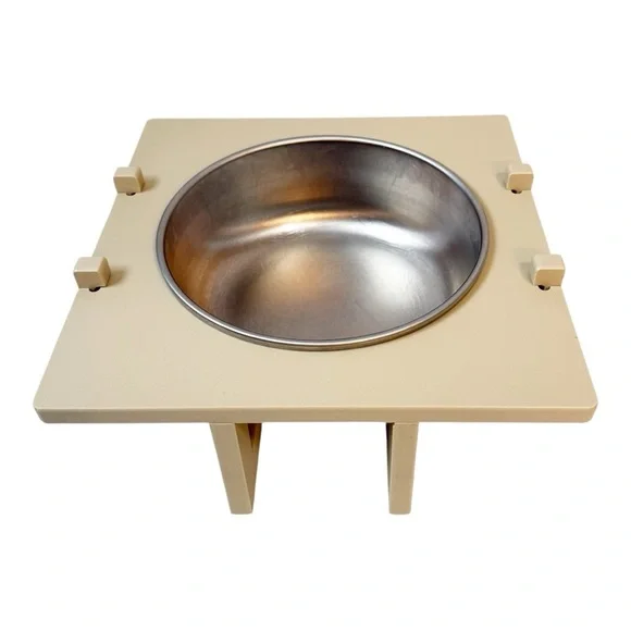 Basis Pet Stainless Steel Dog Bowl With Riser Stand Large