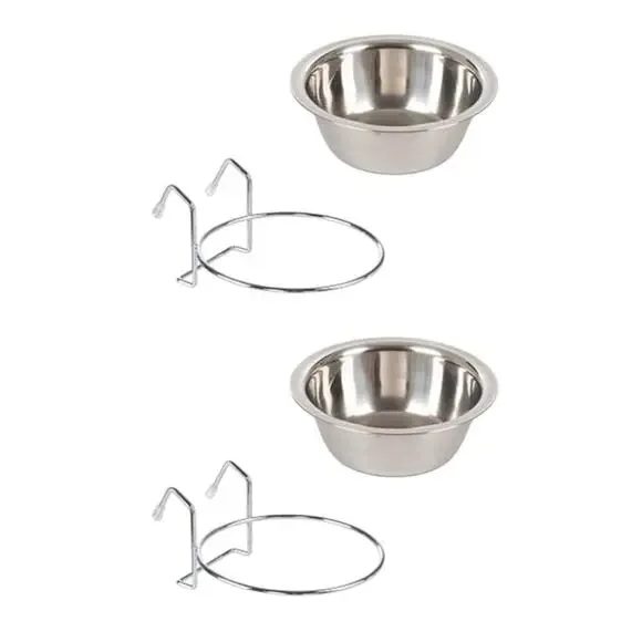 Petmaker Set of 2 Stainless-Steel Dog Bowls 20 oz​