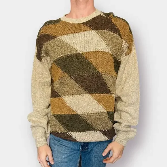 Vintage 90s St. John's Bay Tan Brown Sweater‎ Size XXL