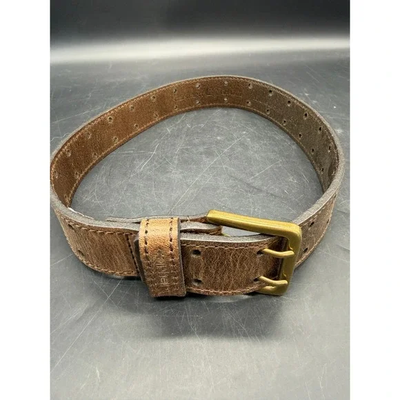 Carhartt Belt Double Prong Leather 18-20 Brown Boys