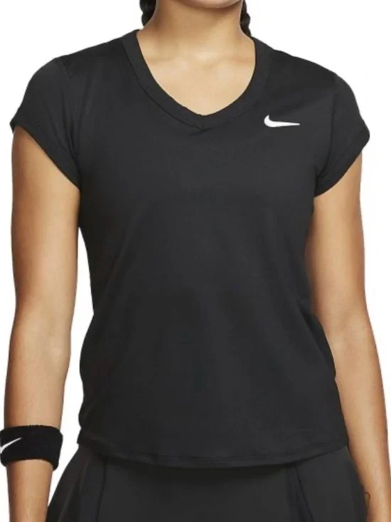 Nike Dri-Fit V-Neck Short Sleeve Shirt Slim Fit Size Medium Breathable