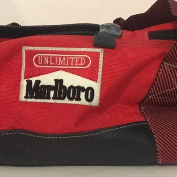 Marlboro Unlimited soft red cooler. 2 compartments.Vintage