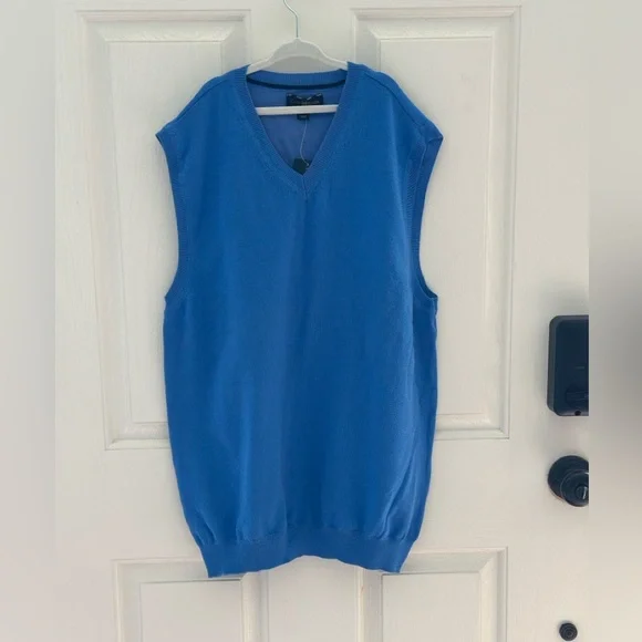 New Club Room Men’s V-Neck Sweater Vest Size Small‎ Blue
