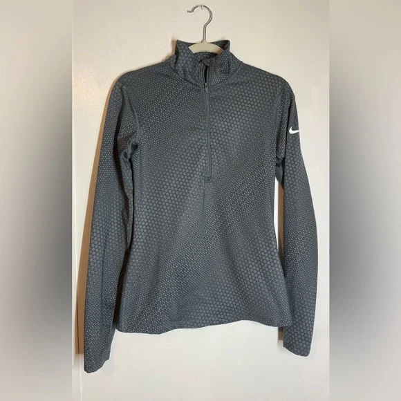 Nike Pro Dri-FIT Quarter-Zip Jacket - Women's - Grey Circles Hyperwarm style