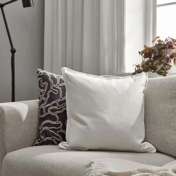 Brand New Ikea GURLI Cotton Cushion cover, white, 20x20