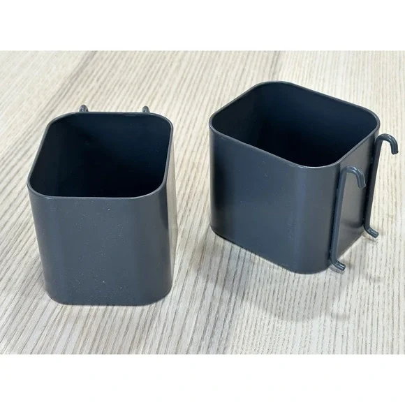 Ikea Skadis Steel Container Storage Gray for Pegboard 503.216.35 SKADIS Pair